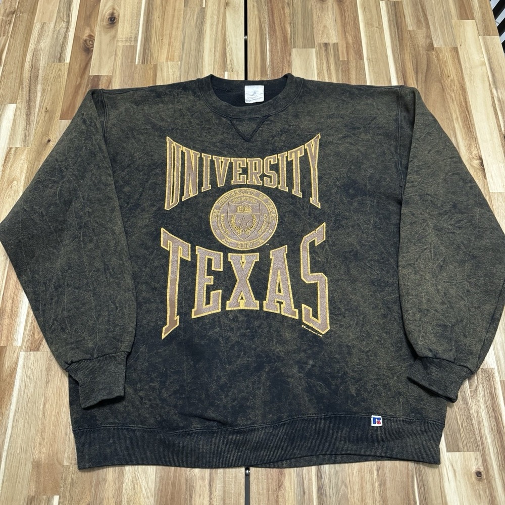 Vintage Texas Longhorns Sweatshirt Mens L Russell Crewneck Made In USA 90s